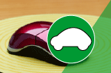 Mousepad hochwertig bedruckt aus Kunststoff mit Kautschuk-Rücken in Auto-Form konturgestanzt